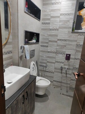 Bathroom in 3 BHK Builder Floor at Sheikh Sarai – for Rent