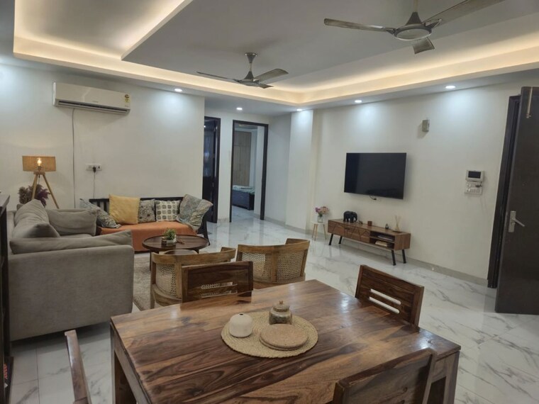 Living Room, chattarpur 3 Bedroom 1300 Sq.Ft. Builder Floor In Chattarpur Delhi 10665312