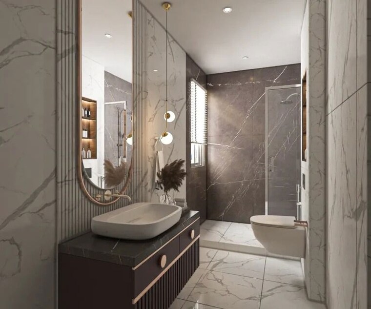 Bathroom, sector 83 3 Bedroom 1450 Sq.Ft. Builder Floor In Sector 83 Gurgaon 10665449