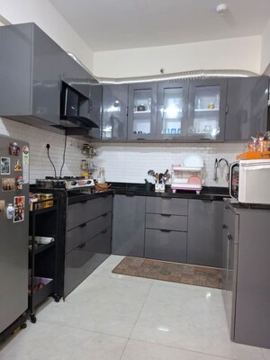 Kitchen in 3 BHK Apartment at Majestique Marbella Phase 1, Kharadi – for Rent