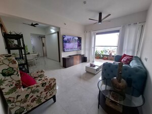 Living Room in 3 BHK Apartment at Majestique Marbella Phase 1, Kharadi – for Rent