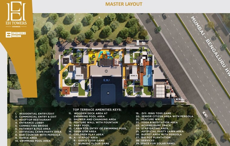 Master Plan, eh-towers 2 Bedroom 746 Sq.Ft. Apartment In Tathawade Pune 10665688