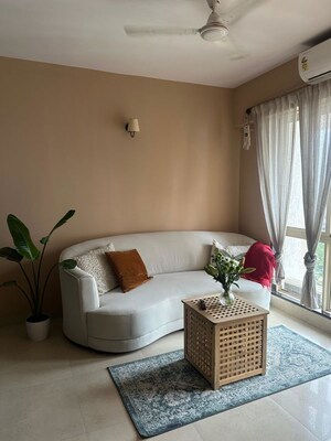 Living Room in 1.5 BHK Apartment at Aspen Park, Goregaon East – for Rent