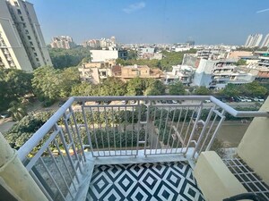 Balcony in 3 BHK Apartment at Unitech Uniworld Gardens 2, Sector 47 – for Rent