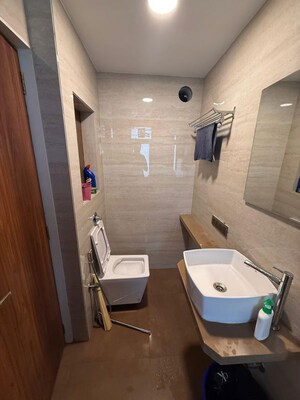 Bathroom in 3 BHK Apartment at Surbhi CHS Andheri West, Andheri West – for Rent