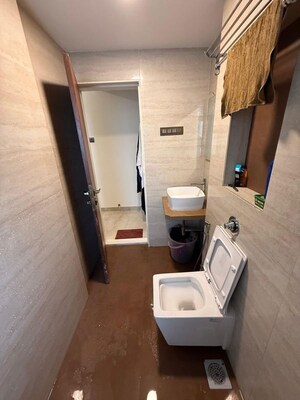 Bathroom in 3 BHK Apartment at Surbhi CHS Andheri West, Andheri West – for Rent