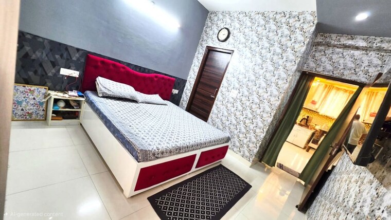 Bedroom, ambala highway 2 Bedroom 800 Sq.Ft. Builder Floor In Ambala Highway Zirakpur 10666331