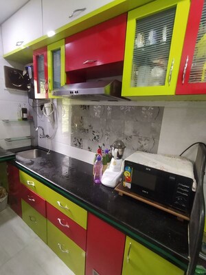 Kitchen in 1 BHK Apartment at Mahavir Tower Ghansoli, Ghansoli – for Rent