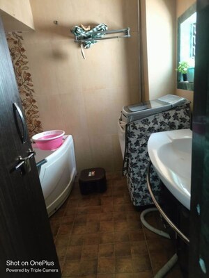 Bathroom in 1 BHK Apartment at Mahavir Tower Ghansoli, Ghansoli – for Rent
