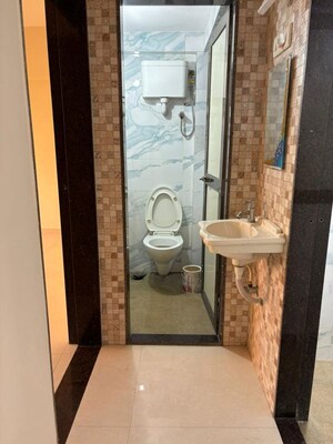 Bathroom in 2 BHK Apartment at Mahavir Tower Ghansoli, Ghansoli – for Rent