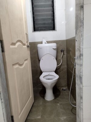 Bathroom in 1 BHK Apartment at Mahavir Tower Ghansoli, Ghansoli – for Rent