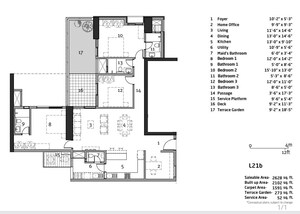 Floor Plan in 3 BHK Apartment at Total Environment In That Quiet Earth, Hennur Road – for Sale