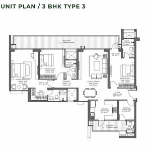 Floor Plan in 3.5 BHK Apartment at Godrej Arden, Sigma Iii Greater Noida – for Sale