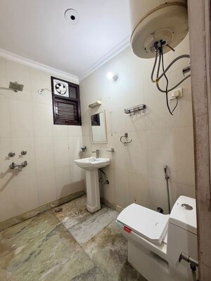 Bathroom in 2 BHK Builder Floor at Malviya Nagar – for Rent