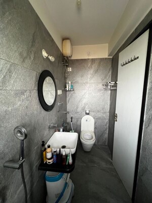 Bathroom in 2 BHK Apartment at Lucent Fressia Ranibello, Malad East – for Rent