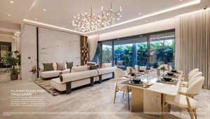 Living Room in 4 BHK Apartment at Godrej Trilogy, Worli – for Sale