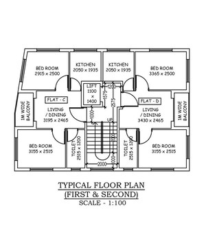 Floor Plan in 2 BHK Builder Floor at Kolkatta Gpo – for Sale
