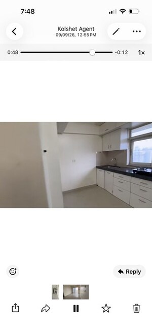 Kitchen in 1 BHK Apartment at The Wadhwa Solitaire, Kolshet Road – for Rent