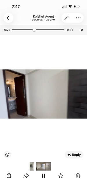 Room in 1 BHK Apartment at The Wadhwa Solitaire, Kolshet Road – for Rent