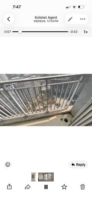Staircase in 1 BHK Apartment at The Wadhwa Solitaire, Kolshet Road – for Rent