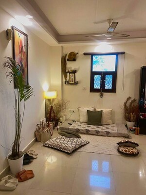 Living Room in 2 BHK Builder Floor at Chattarpur – for Rent