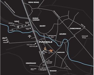 3 BHK Apartment – Map Location View at GK Arise, Punawale - for Sale