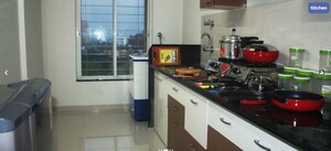 Kitchen in 3 BHK Apartment at Puranik City, Kasarvadavali – for Rent