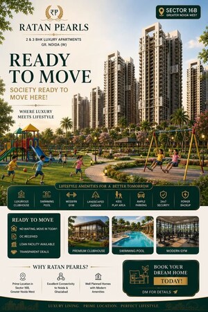 2 BHK Apartment – Exterior View View at Ratan Pearls, Sector 16 Greater Noida - for Sale