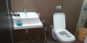 Bathroom in 3 BHK Apartment at Harmony Sky Suites, Ghodbunder Road – for Rent