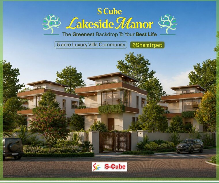 Exterior View, s-cube-lakeside-manor 4 Bedroom 2500 Sq.Ft. Villa In Shamirpet Hyderabad 10668121