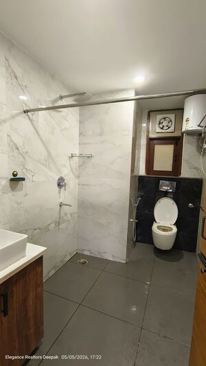 Bathroom in 2 BHK Builder Floor at Vasant Kunj – for Rent