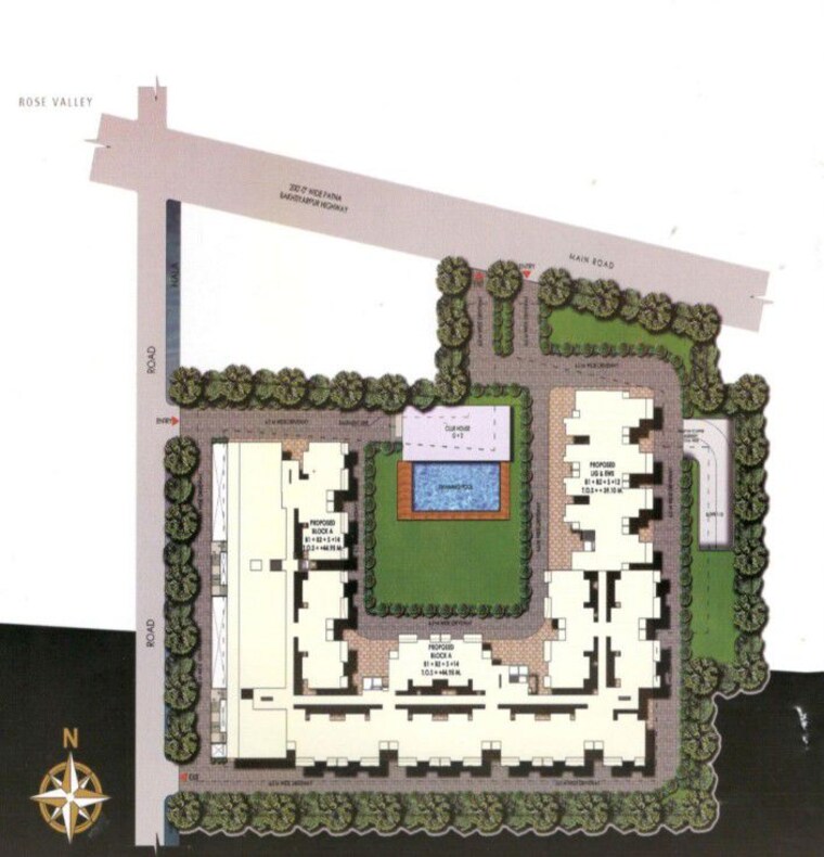 Master Plan, deedarganj 3 Bedroom 1600 Sq.Ft. Apartment In Deedarganj Patna 10668316