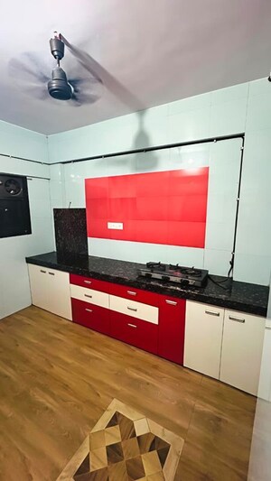 Kitchen in 1 BHK Apartment at Sai Baba Vihar Complex, Ghodbunder Road – for Rent