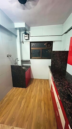 Kitchen in 1 BHK Apartment at Sai Baba Vihar Complex, Ghodbunder Road – for Rent