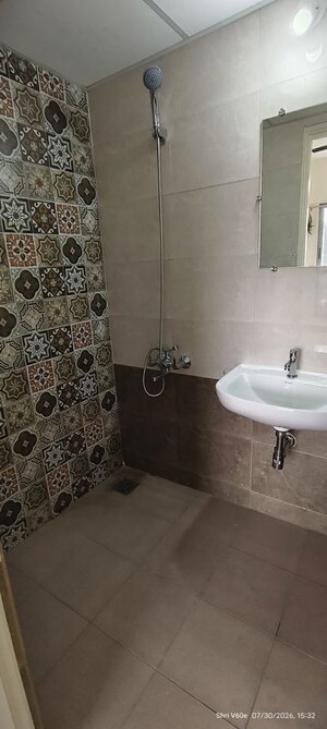 Bathroom in 2 BHK Apartment at Mahindra Happinest Tathawade Phase 1, Tathawade – for Rent