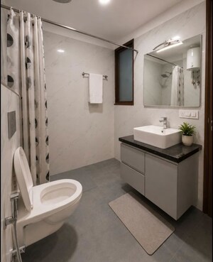 Bathroom in 3 BHK Builder Floor at Palam Vihar – for Rent