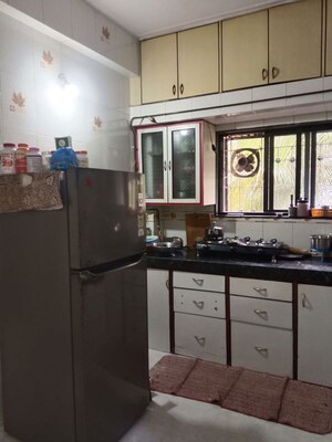 Kitchen in 1 BHK Apartment at Sarthak CHS Goregaon, Goregaon East – for Rent