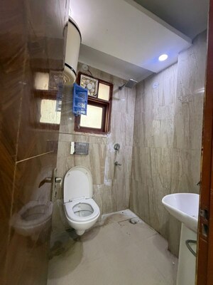 Bathroom in 3 BHK Builder Floor at Chattarpur – for Rent