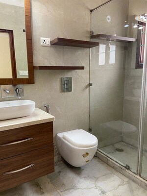 Bathroom in 4 BHK Apartment at Greater Kailash I – for Rent