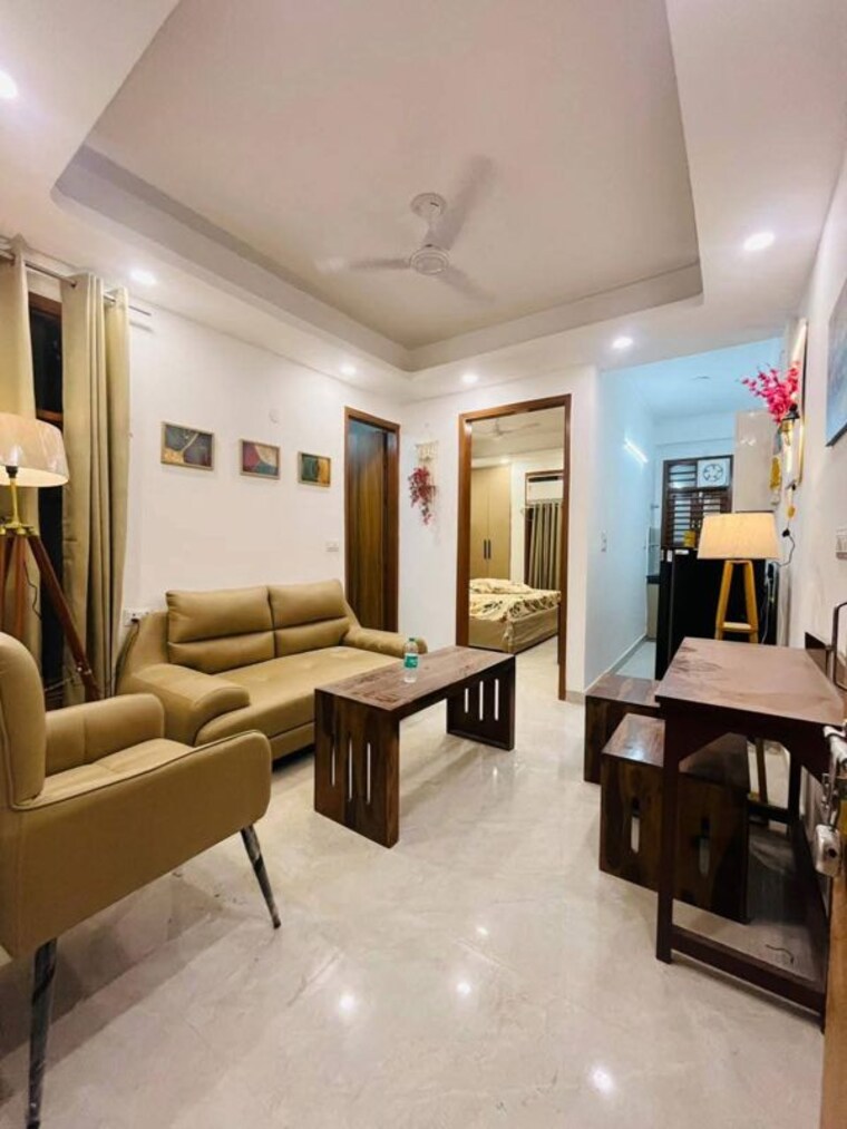 Living Room, saket 1 Bedroom 550 Sq.Ft. Builder Floor In Saket Delhi 10668728