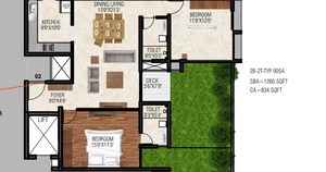 Floor Plan in 2 BHK Apartment at GRC Sapphire Spring, Gottigere – for Sale