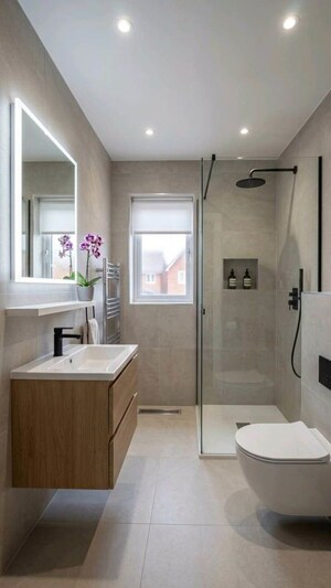 Bathroom in  Villa at Kalmandapam – for Sale