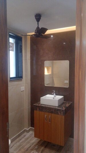 Bathroom in 3 BHK Builder Floor at Sushant Lok I – for Rent