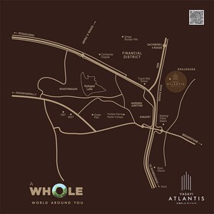 3 BHK Apartment – Map Location View at Vasavi Atlantis, Narsingi - for Sale