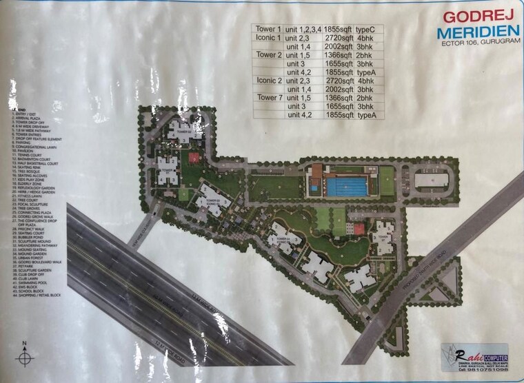 Master Plan, godrej-meridien 3 Bedroom 1855 Sq.Ft. Apartment In Sector 106 Gurgaon 10669147