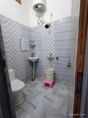 Bathroom in 1 BHK Builder Floor at Aman Vihar – for Rent