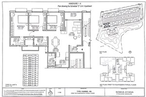 Floor Plan in 3 BHK Apartment at Sobha Ayana, Panathur – for Sale