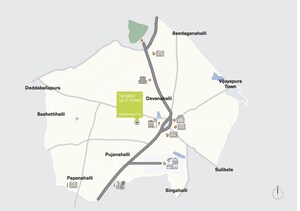  Plot – Map Location View at Total Environment Tangled Up In The Green, Devanahalli - for Sale