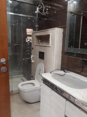 Bathroom in 3 BHK Apartment at Vasant Kunj – for Rent