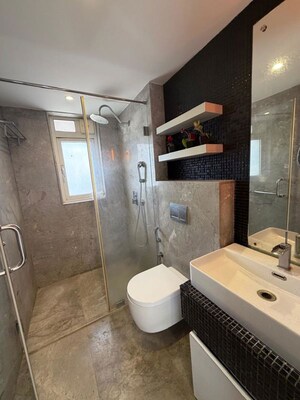 Bathroom in 3 BHK Apartment at Santacruz West – for Rent